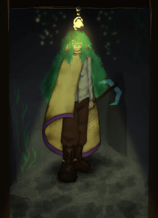 Untitled Zole the mole who likes to mine cole